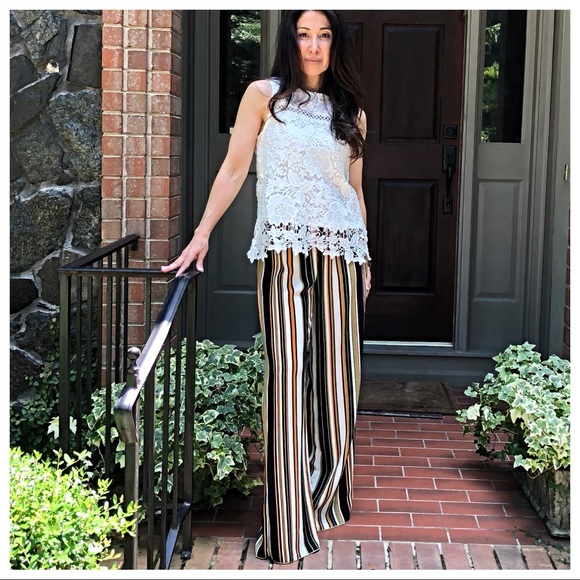 ✨LAST ONE ✨Multi striped wide leg pants - Picture 3 of 8